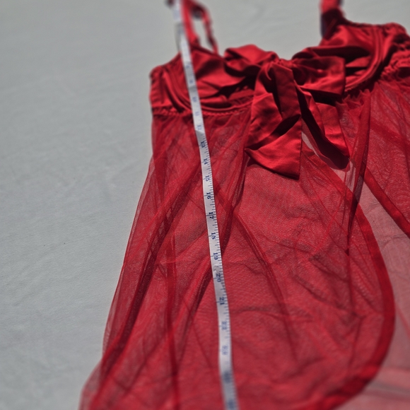 Adore Me Set Women's Bessima Red Babydoll Lingerie - Medium (With panty) NEW - Picture 10 of 11
